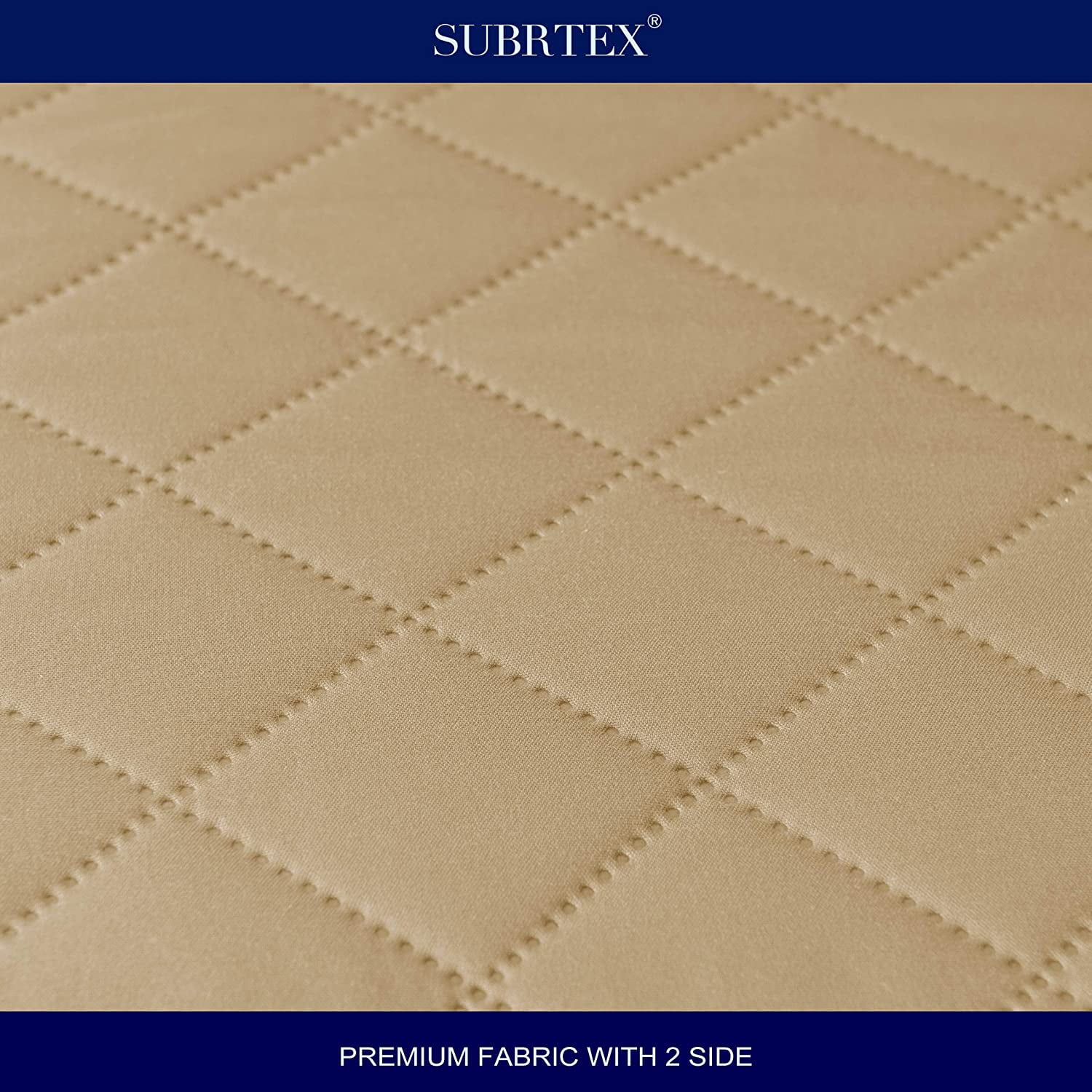 Subrtex Reversible Sofa Slipcover Quilted Couch Cover,Loveseat,Khaki