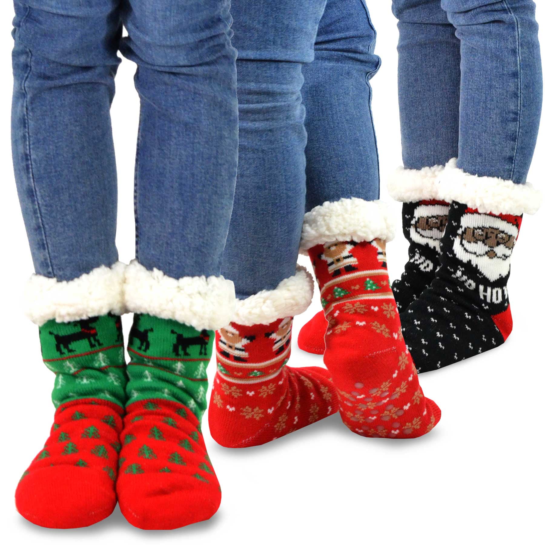 Teehee Winter Warm Double Layer Thermal Crew Socks 3-Pack for Women and ...