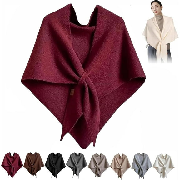 Hbtdoern  Women’s Solid Color Scarf with Loop, Fleece Shawl Wrap for Women, Casual Soft Comfortable Shawl