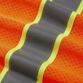 thumbnail image 4 of 3C Products Deluxe Safety Orange ANSI Class 2 Cool Mesh Safety Vest w/ Green Contrast Piping, Dual Mic Tabs and 4 Pockets, 4 of 5