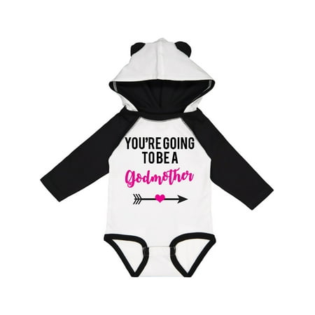 

Inktastic you re going to be a godmother Gift Baby Boy or Baby Girl Long Sleeve Bodysuit