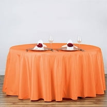 BalsaCircle 10 Pieces 120" Orange Round Polyester Tablecloths Linens Kitchen Dining Banquet