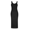 thumbnail image 6 of Women's Bodycon Maxi Dress Spring Elegant Sleeveless Formal Wedding Guest Cocktail Dresses Black M, 6 of 6