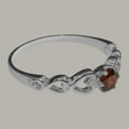 thumbnail image 4 of LBG British Made 925 Sterling Silver Natural Garnet Womens Solitaire Ring - 33 size options - Size 4.5, 4 of 6