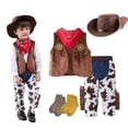 thumbnail image 2 of Gunia Western Outfit For Boys Wild Cow Kids Role Play Dress Up With Short Sleeve Shirt Pants Clothes Set 3-10 Years, 2 of 8