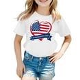 thumbnail image 4 of MKHSQHDG Toddler Girl Shirts 3T White Kids Baby Boys America Flag Shirts 4th of July T Shirt Toddler Girls Patriotic Tops Tee Independence Day Clothes 4th of July Shirts 3-4 Years, 4 of 4