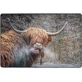 thumbnail image 4 of SKYSONIC Highland Cow Funny Non-Slip Area Rug, Cattle Forest Floor Carpet Comfort Floor Mats Decor for Indoor Front Porch Living Room Bedroom Kitchen, 36"x24", 4 of 5