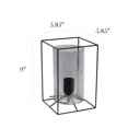 thumbnail image 4 of Elegant Designs Small Exposed Glass and Metal  Table Lamp&amp;#44; Black/Smoke, 4 of 4