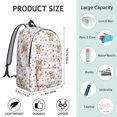 thumbnail image 5 of Highland Cow and Flower Print Backpack for School, Cute School Bag with Adjustable Shoulder Straps and Padded Back, 15.7"x11.8"x5.5", 5 of 5