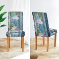 thumbnail image 3 of Yayeee 4 Pack Dining Chair Covers Stretch Parson Chairs Slipcovers Seat Protector, Blue Sea, 3 of 6