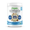 Orgain Simple Organic Plant Protein Powder, Vanilla - 20g of Protein, Vegan, Made with Fewer Ingredients and Without Dairy, Gluten and Stevia, Kosher, Non-GMO, 1.25 Lb (Packaging May Vary)