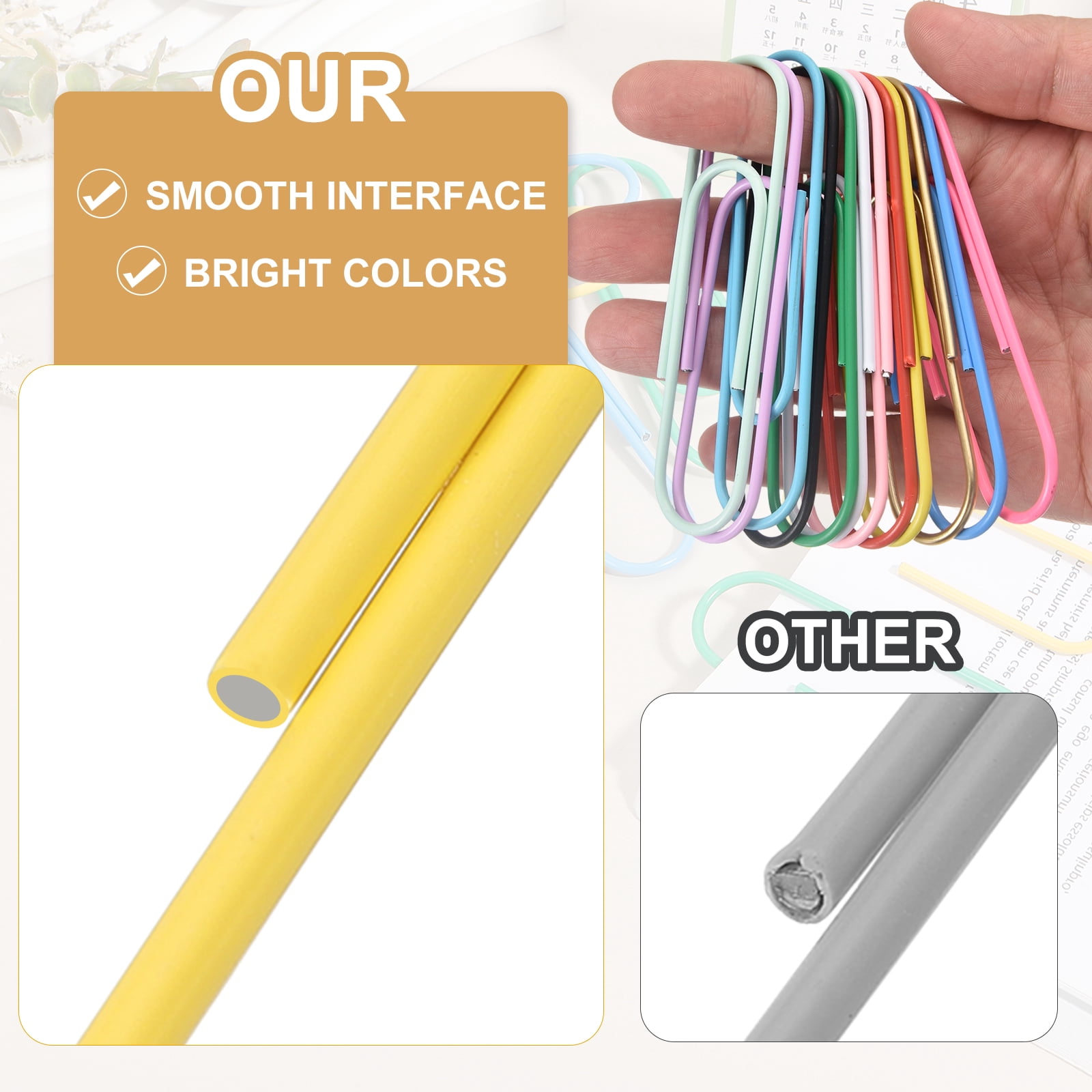 Uxcell 4 Inch Large Paper Clip, 40Pcs Big Paper Clip Metal Giant Extra Large Rust-proof Strong Bulk for Home Office Supplies Organizing Files Document Bookmark, White