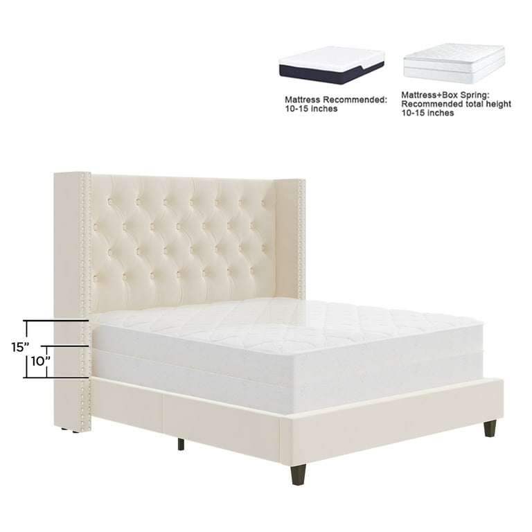 ikewakoページ IKIFLY Full Bed Frame with 4 Storage Drawers & Headboard