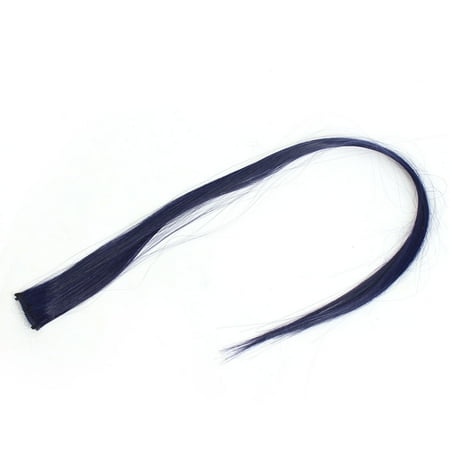 Unique Bargains Cosplay 21.7 Long Emulation Clip-On Hairpiece Ponytail Detail Dark Blue