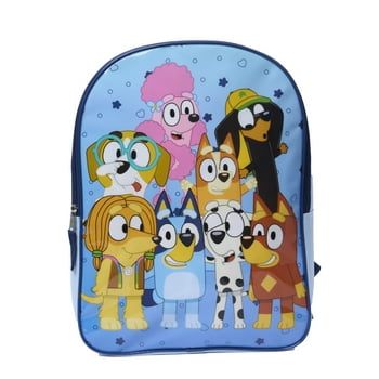Bluey Bingo and Friends Backpack 15" School Bag Rusty Coco Snickers Indy
