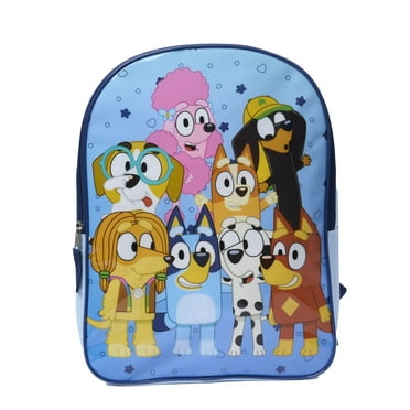 Bluey Bingo and Friends Backpack 15" School Bag Rusty Coco Snickers Indy