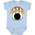 thumbnail image 3 of Inktastic Bowling Pins Ball Bowler Retro Sunset Boys or Girls Baby Bodysuit, 3 of 5