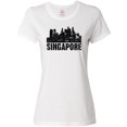 thumbnail image 3 of Inktastic Singapore City Skyline with Grunge Women's T-Shirt, 3 of 5