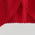 thumbnail image 5 of Girls 1-13 Years Old Summer Knit Shrug Cardigan Solid Color Hollow Out One Button Long Sleeve Air Conditioner Jacket Red 5 Years, 5 of 5