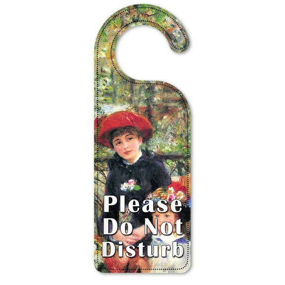 Do Not Disturb Door Knob Hanger Sign - Renoir: Two Sisters