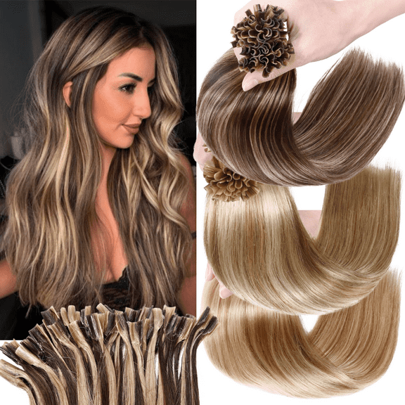 Benehair Russian Keratin Nail-U-Tip Hair Pre Bonded Remy Human Hair Extensions 1g US Fusion 16"-24"