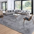 thumbnail image 6 of Soft Modern Indoor Large Shaggy Rug for Livingroom Bedroom Dorm Kids Room Home Decorative, Non-Slip Plush Fluffy Furry Fur Area Rugs Comfy Nursery Accent Floor Carpet 8x10 Feet, Grey, 6 of 6