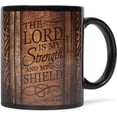thumbnail image 4 of The Lord is my Strength and Shield Brown and Black 11 Ounce Ceramic Coffee Mug, 4 of 6
