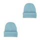 thumbnail image 4 of Sonducket Beanie Hats Gorros de punto Skullcap Headwear Accesorios para el cabello Azul claro Azul claro 2Conjunto, 4 of 6