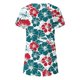 thumbnail image 5 of Blusas de Manga Corta para las Mujeres Botón Impreso Cuello Redondo Top Casual, Blusas para las Mujeres Casual, 5 of 5