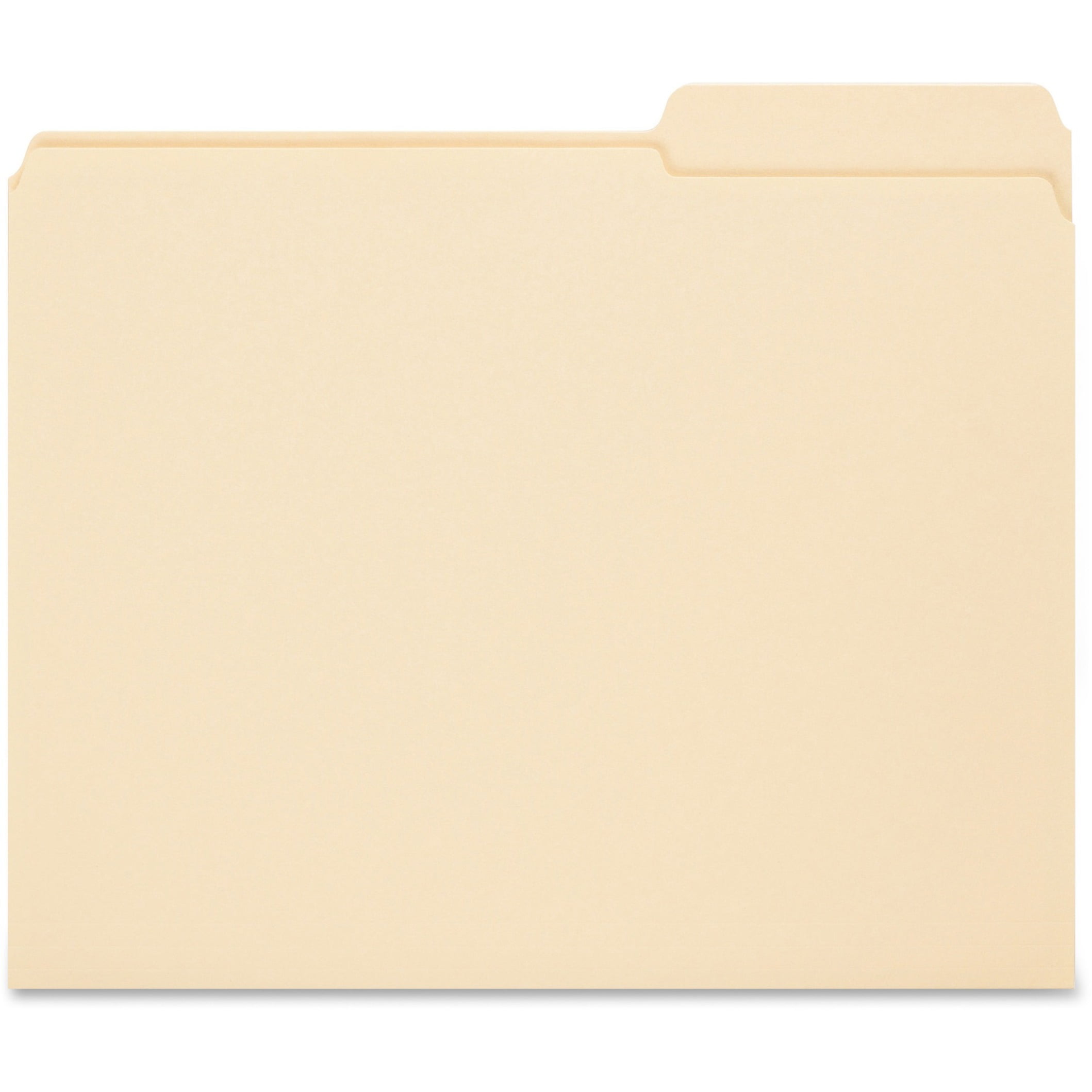 Smead 10385 Guide Height File Folders, 2/5 Cut Right Top Tab, Letter, Manila, 100/Box