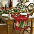 thumbnail image 4 of Touchbetter Xmas Trees Merry Christmas Table Runner, Seasonal Winter Red Kitchen Dining Table Decoration for Home Party Decor 13x72 Inch, 4 of 6