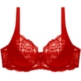 thumbnail image 1 of Fgnfyis Soutien-gorge Grande Taille en Dentelle Double Aguichant pour Femmes, Soutiens-Gorge pour Femmes Rouge 40, 1 of 6