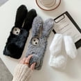 thumbnail image 2 of MasteelfCA Plush Bunny Ear Phone Case Cartoon Furry Phone Cover Compatible for iPhone 13, 2 of 7