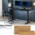 thumbnail image 6 of VIVO Electric 63” x 32” Stand Up Desk, Black Carbon Fiber Table Top, Black Frame, 6 of 8