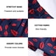 thumbnail image 4 of Calzoncillos tipo bóxer CINVIK Funny Kiss Print, 100% algodón, para hombre, paquete de 3, 4 of 6