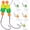 Mixed pack of 6 pcs in 3 colors, variant on Pompano-Rigs-for-Surf-Fishing-Saltwater-Gear with Double Circle & Wide Gap Hook-6-Pack Surf Fishing Tackle