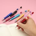 thumbnail image 5 of Beadable Pens 30 Pack Black Ink Plastic Bead Pen Creative DIY Ballpoint Pens for Teacher Office DIY Crafts Party Decorations Handmade Supplies, Candy Dark Purple, 5 of 7