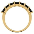 thumbnail image 5 of 1.75 ctw Wedding Band for Women - 18K Yellow Gold Natural Onyx Stackable Eternity Ring, 5 of 6