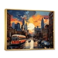 thumbnail image 2 of Designart "City Charlotte composition II" Cityscapes Floater Framed Canvas Wall Art, 2 of 7