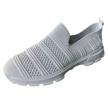 dmqupv Womens Sneakers Size 8.5 Sneakers For Women Casual Sport Shoes Mesh Running Womens I-5923 Casual Sneakers Grey 9