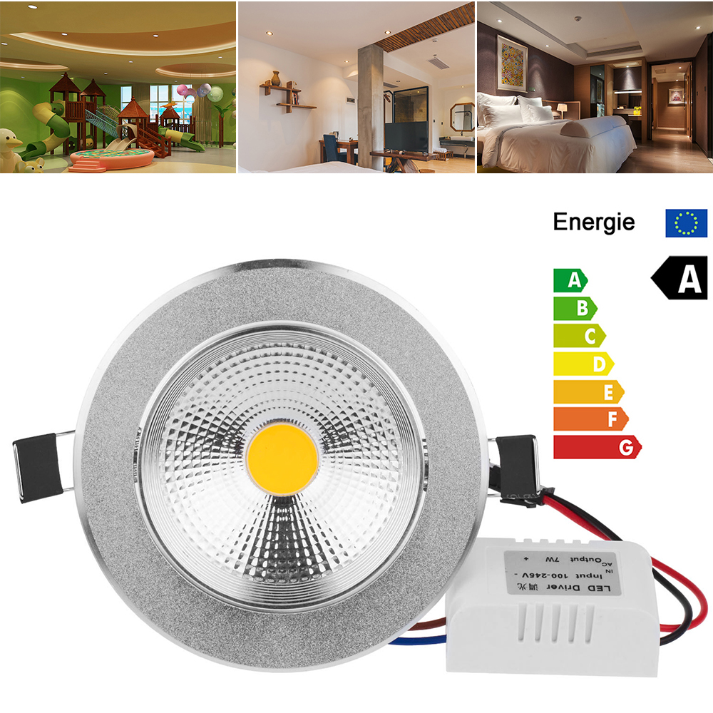 DTOWER Dimmable Highlight 9W LED COB Ceiling Light Recessed Spotlight  Downlight Cool White AC 100-245V