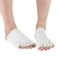 thumbnail image 3 of Masteelf Gel and Cotton Toe Socks for Women White Anti Slip Bottom Half Foot Cover for Size, 3 of 8