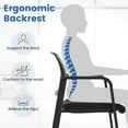 thumbnail image 4 of Costway Conference Chairs Set of 4 Stackable Office Guest Mesh Chair Waiting Room Wheels, 4 of 8