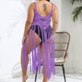 thumbnail image 4 of Xuyuer Plus Size Beach Swimsuit Cover Up Women Crochet Bikini Coverups Summer Pool Swimwear Tassel Dress, 4 of 6