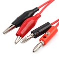thumbnail image 2 of Uxcell Laboratory Double Alligator Clip to Banana Plug Test  Cable 1M Long 5 Pcs, 2 of 2