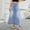 Light Blue, variant on Sentmoon Mini Jean Skirt Plus Size High Waist Boho Denim Mini Skirts with Pockets Flowy Pleated Beach Solid Color Loose Breathable Womens Skirts Fall Trendy Winter for Party S