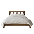 thumbnail image 3 of Home Design Gadsden Twin Panel Bed Frame with Arched V-Design Headboard and Center Leg Support, Brown, Box Spring Required, Easy Assembly, 3 of 12