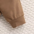 thumbnail image 6 of PEASKJP Toddler Baby Boy Clothes Outfits Long Sleeve Solid Sweatshirt and Pants 2 Piece Fall Winter Sweatsuit Set 1-5T Baby Halloween Clothes (Brown,6-12 Months), 6 of 9