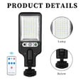 thumbnail image 2 of Luces de calle solares Lámpara de pared LED con sensor de movimiento de 3 modos con control remoto (B) Sywqhk Para estrenar, 2 of 2