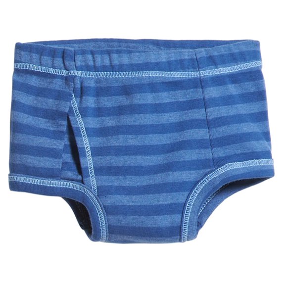Made in USA Boys Striped Briefs Underwear | Smurf Blue